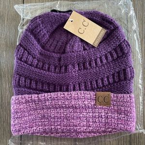 Two-Toned Purple CC Beanie